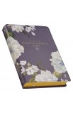 SGB016 - NLT The Spiritual Growth Bible Faux Leather Dusty Purple Floral Printed - - 3 