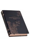 SGB017 - NLT The Spiritual Growth Bible Faux Leather Black Floral - - 3 