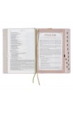 SGB018 - NLT The Spiritual Growth Bible Faux Leather Cream Floral Printed - - 7 