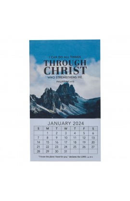 MMC354 - 2024 Mini Magnetic Calendar Through Christ Phil. 4:13 - - 1 