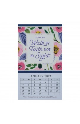 MMC356 - 2024 Mini Magnetic Calendar Walk By Faith 2 Cor. 5:7 - - 1 