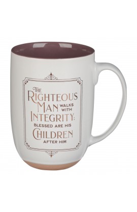 Mug White/Brown Righteous Man Prov. 20:7