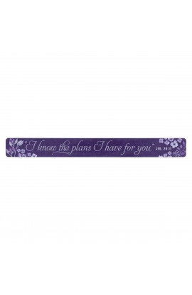Magnetic Strip Purple Floral I Know the Plans Jer. 29:11