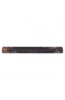 Magnetic Strip Black Floral By Grace You Have Been Saved Eph. 2:8
