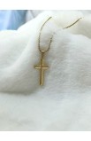 SC0308 - TRIANGLE CROSS NECKLACE GOLD - - 1 