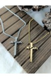 SC0073 - JESUS CROSS NECKLACE GOLD PLATED - - 1 