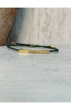 SC0261 - YOUR WILL ARABIC BRAIDED ROPE GREEN BRACELET GOLD - - 2 