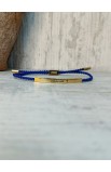 SC0260 - YOUR WILL ARABIC BRAIDED ROPE BLUE BRACELET GOLD - - 2 