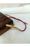 SC0262 - YOUR WILL ARABIC BRAIDED ROPE RED BRACELET GOLD - - 1 