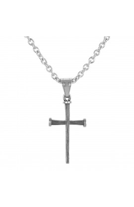 32-6174 - Necklace Nail Cross Stainless Steel 1 1/4 24Ch - - 1 