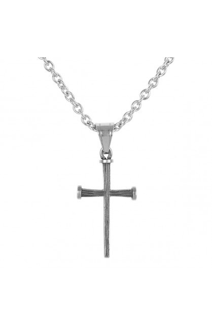 32-6174 - Necklace Nail Cross Stainless Steel 1 1/4 24Ch - - 1 