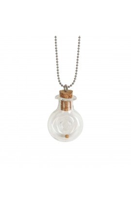 32-9453 - Mustard Seed Round Bottle Necklace - - 1 