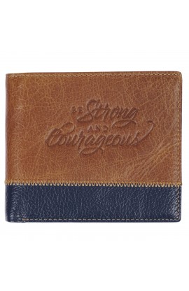 WT205 - Wallet Leather Two-tone Be Strong & Couragous Josh 1:9 - - 1 