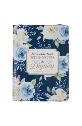 JL723 - Journal Classic Zip Blue Floral trength & Dignity Prov 31:25 - - 1 
