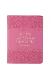 JL465 - Journal Handy Pink With God All Things Matt 19:26 - - 1 