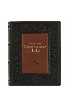 FHB005 - NLT The Family Heritage Bible Faux Leather Dark Olive/Brown - - 1 