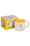 MUG947 - Mug White/Yellow Bees Kind Words Prov 16:24 - - 3 