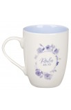 MUG1051 - Mug Blue Floral Be Still Ps 46:10 - - 2 