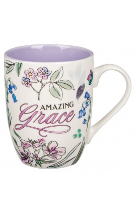 MUG1053 - Mug Purple Floral Amazing Grace - - 1 