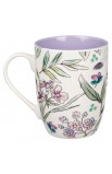 MUG1053 - Mug Purple Floral Amazing Grace - - 2 