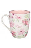 MUG1055 - Mug Pink Floral Strength & Dignity Prov 31:25 - - 2 