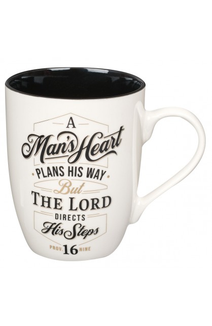 MUG1068 - Mug Black Man's Heart Prov 16:9 - - 1 