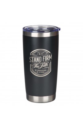Tumbler SS Black Stand Firm 1 Cor 16:13