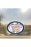 SUNCG-1002 - Suncatcher God Bless This House 9In Oval - - 3 