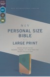 NIV Personal Size Large Print TEAL GLD