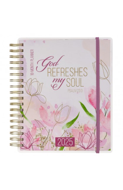 2025 Wire 18 Month Planner God Refreshes My Soul Ps. 23:3