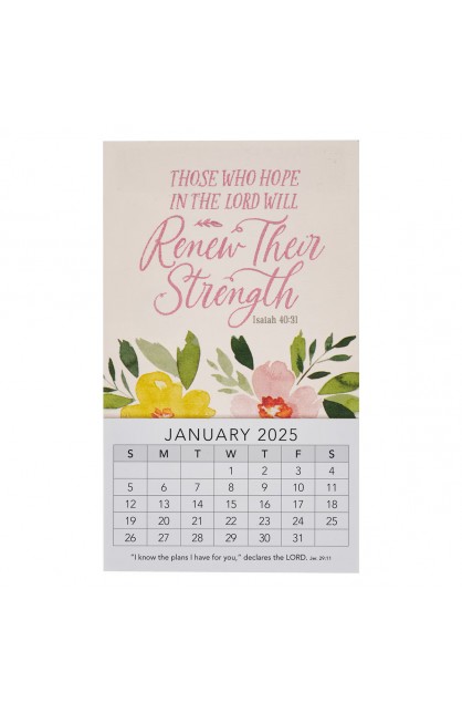 MMC371 - 2025 Mini Magnetic Calendar Renew Their Strength - - 1 