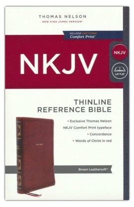 NKJV THINLINE REFERENCE BIBLE LEATHERSOFT BROWN