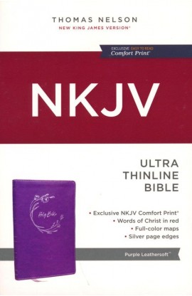 NKJV HOLY BIBLE ULTRA THINLINE PURPLE LEATHERSOFT COMFORT PRINT