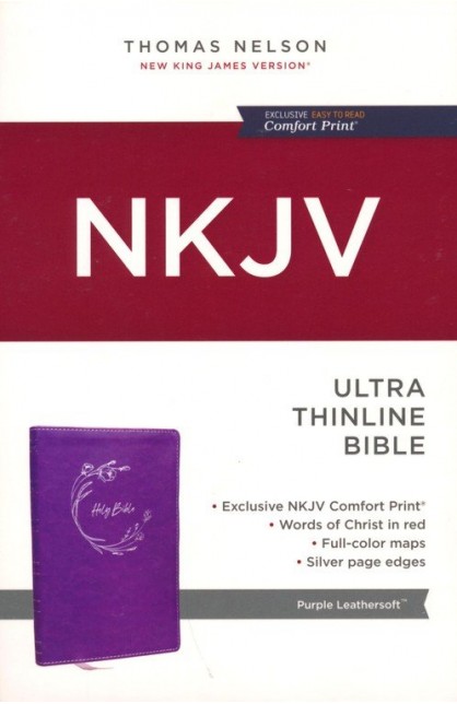 BK3248 - NKJV HOLY BIBLE ULTRA THINLINE PURPLE LEATHERSOFT COMFORT PRINT - - 1 