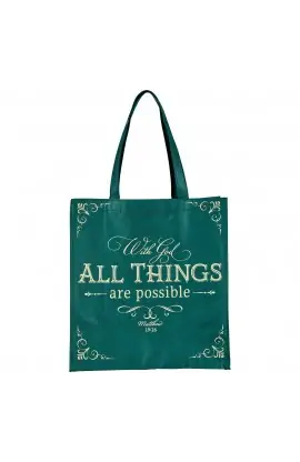 Tote Green With God All Things Matt 19:26