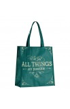 TOT158 - Tote Green With God All Things Matt 19:26 - - 3 