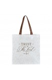 TOT161 - Tote White Brown Trust in the Lord Prov 3:5 - - 1 