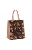 TOT155 - Tote Pink Brown Floral Printed New Mercies New Morning - - 3 