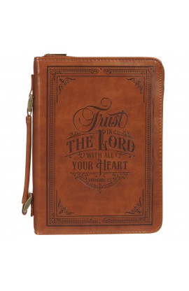 Bible Cover Classic Brown Trust in the Lord Prov 3:5