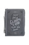 Bible Cover Classic Gray Glorify God