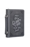 BBL810 - Bible Cover Classic Gray Glorify God - - 3 