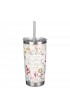 SMUG284 - Tumbler w straw SS Floral Everything Beautiful Ecc 3:11 - - 1 