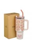 SMUG280 - Tumbler w straw SS Pink Be Still Ps 46:10 - - 3 