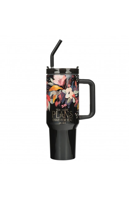 SMUG281 - Tumbler w straw SS Black Jer 29:11 - - 1 