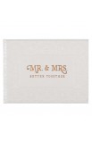 GST39 - Guest Book White Gold Mr & Mrs Better Together - - 1 