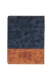 NBC023 - Padfolio Navy Brown Be Strong & Courageous Josh 1:9 - - 2 