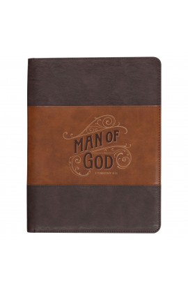 NBC022 - Padfolio Two tone Brown Man of God 1 Tim 6:11 - - 1 