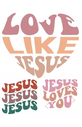 LOVE LIKE JESUS UV 3D STICKER