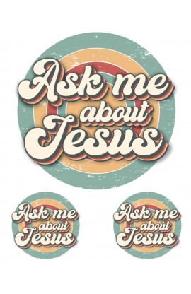 ASK ME ABOUT JESUS UV 3D STICKER