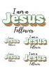 I AM A JESUS FOLLOWER UV STICKER